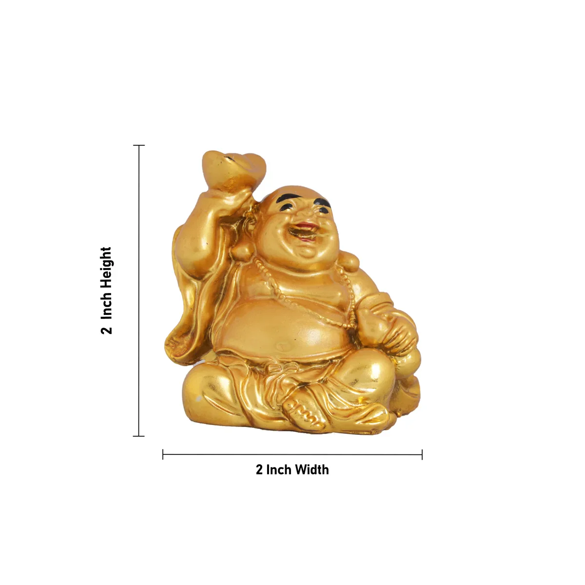 Happy Man Set - 2 x 2 Inches | Resin Happy Man Idol/ Laughing Buddha Statue for Home Decor - Image 7