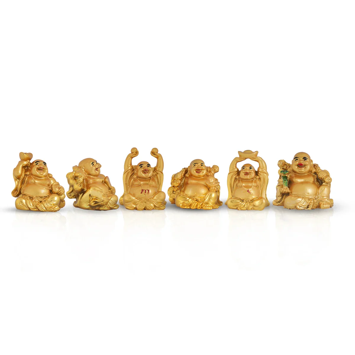 Happy Man Set - 2 x 2 Inches | Resin Happy Man Idol/ Laughing Buddha Statue for Home Decor - Image 9