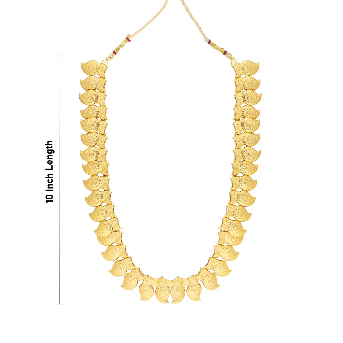 Haram - 10 x 6 Inches | Mango Design Artificial Jewelry/ Gold Polish Jewellery for Women