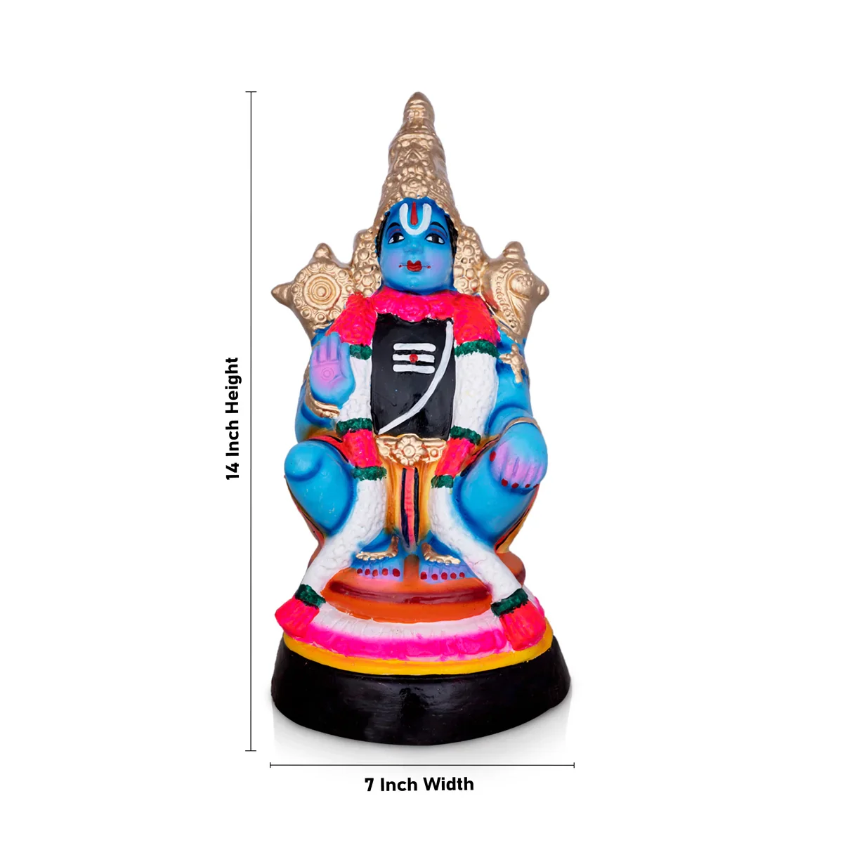 Hari Hara Sudhan Paper Mache Golu Bommai - 14 x 7 Inches | Giri Golu Doll/ Navaratri Golu Bomma/Gombe/Bommai - Image 5