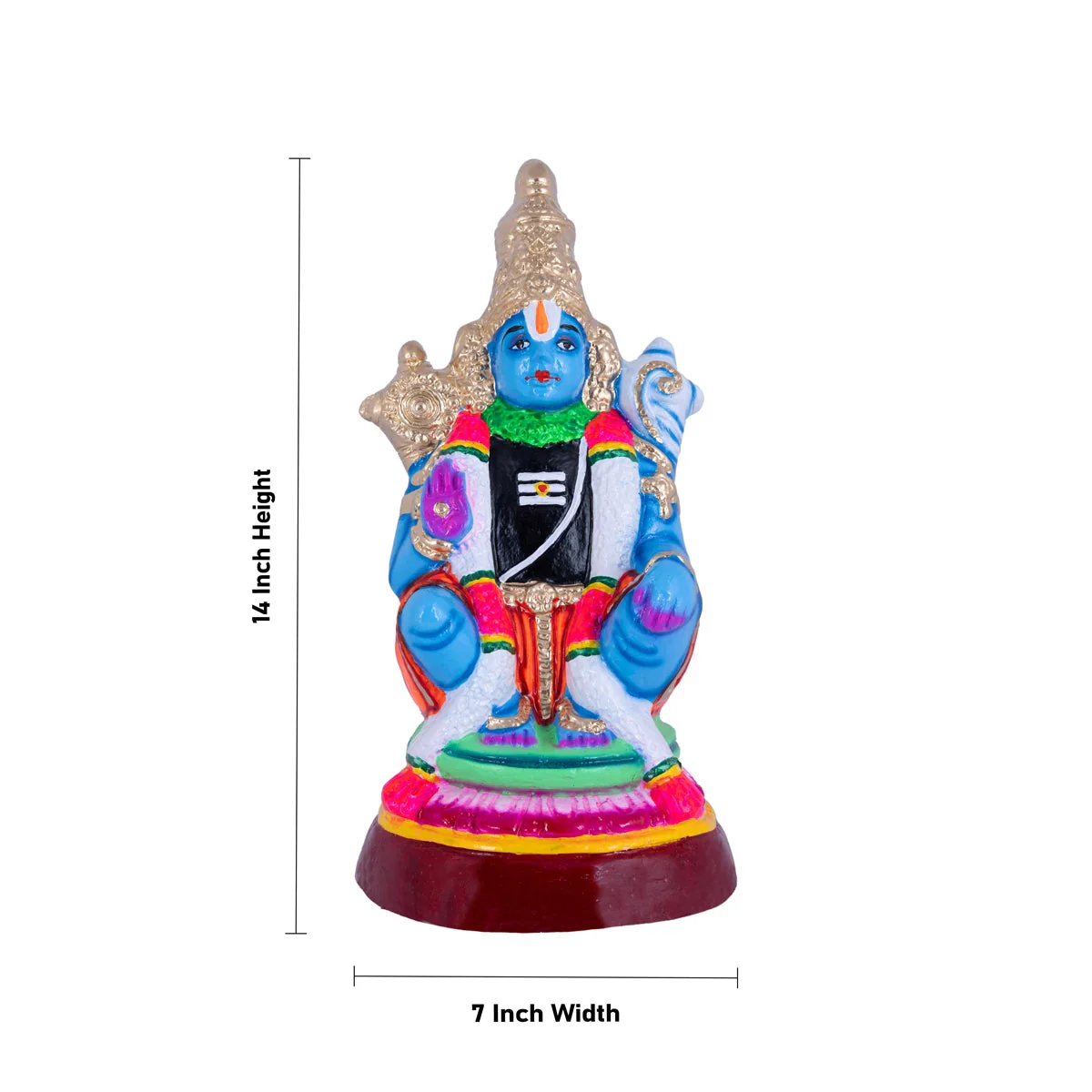 Harihara Statue Paper Mache Golu Bommai - 14 X 7 Inches | Navaratri Gombe/ Giri Golu Doll/ Navratri Decor - Image 5