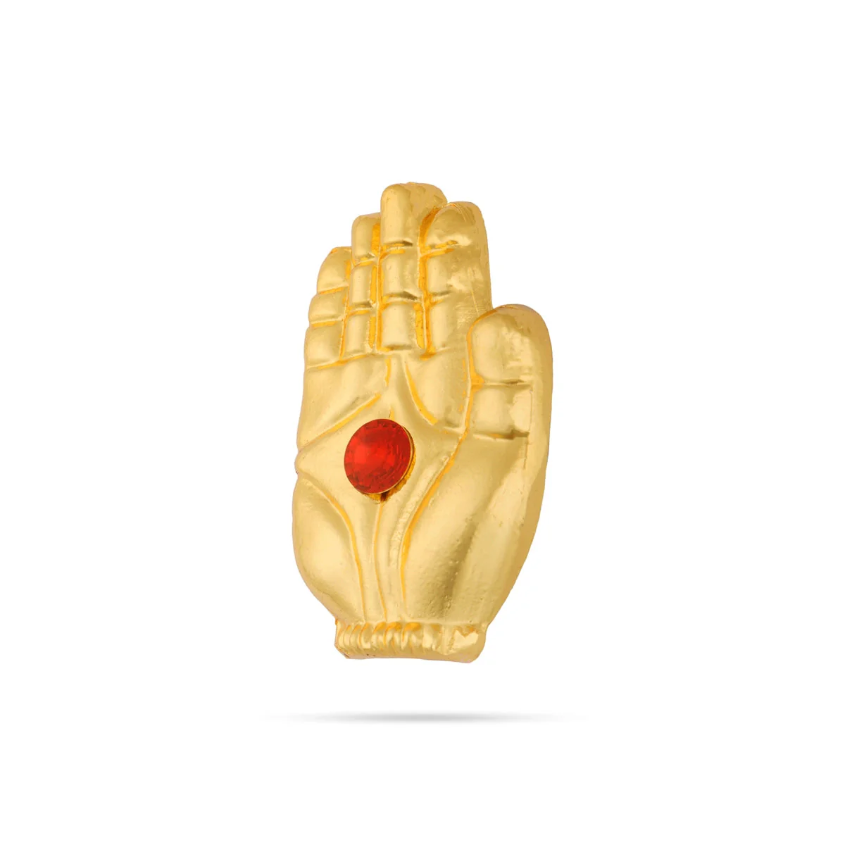 Hastham - 2.75 x 1.5 Inches | Gold Polish Hastam/ Single Stone Artificial Hand for Deity - Image 3