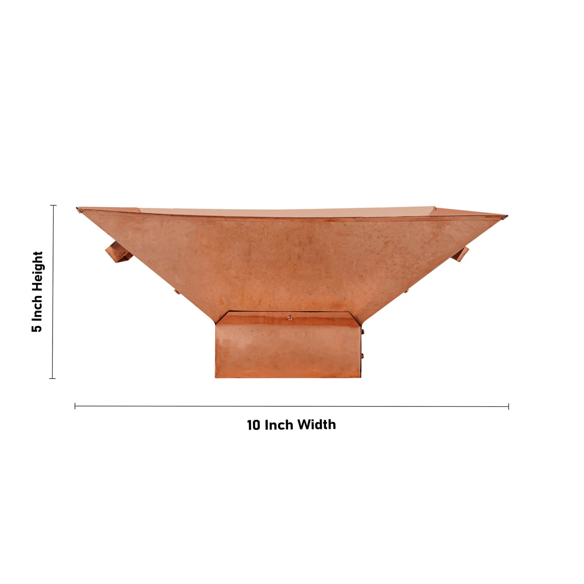 Havan Kund With Handle - 5 x 10 Inches | Hawan Kund/ Copper Agnihotra Havan Kund for Pooja - Image 5