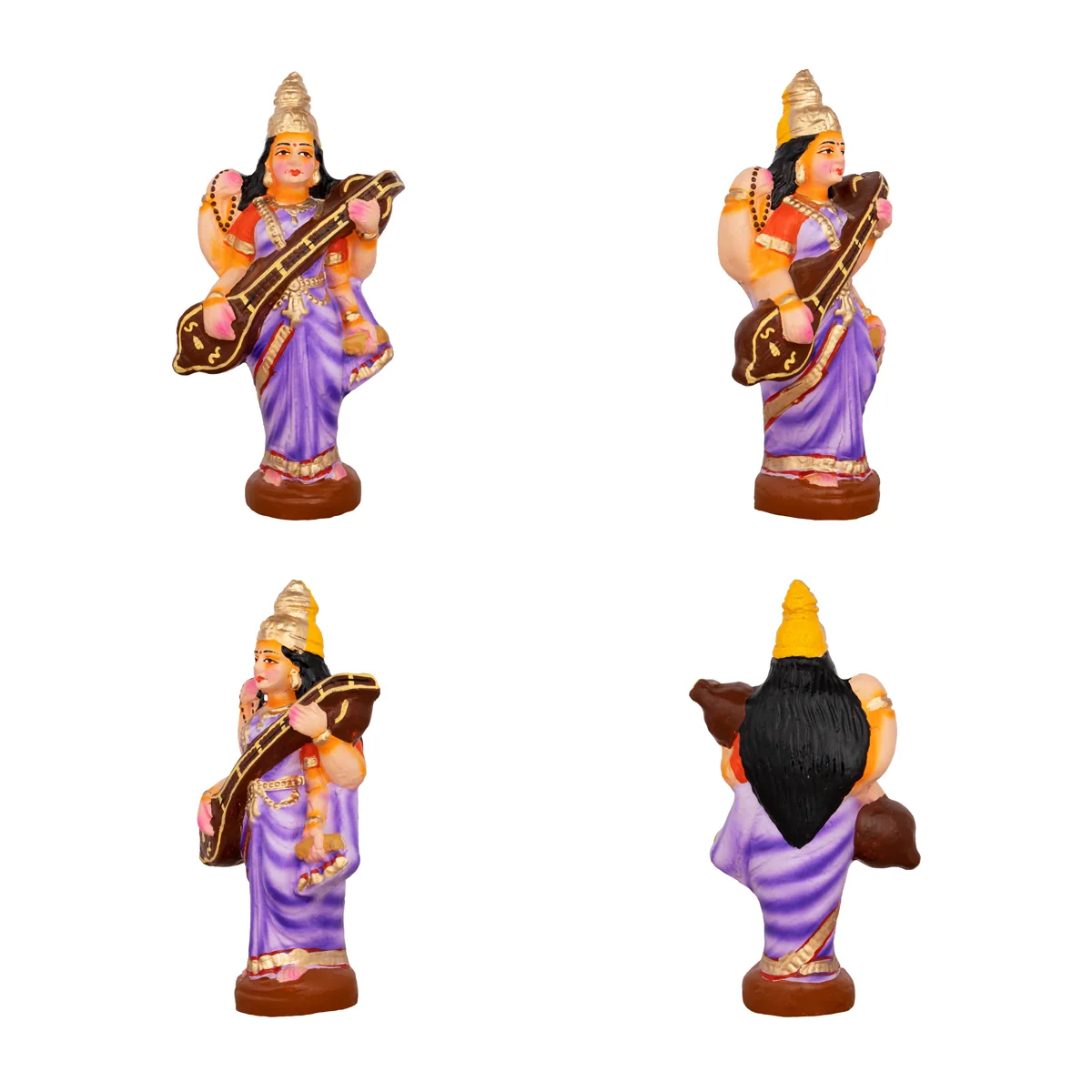 Hayagrivar Kalvi Varam Clay Golu Bommai Set - 11 x 4 Inches | Giri Golu Doll/ Navaratri Golu Bomma/Gombe/Bommai - Image 3