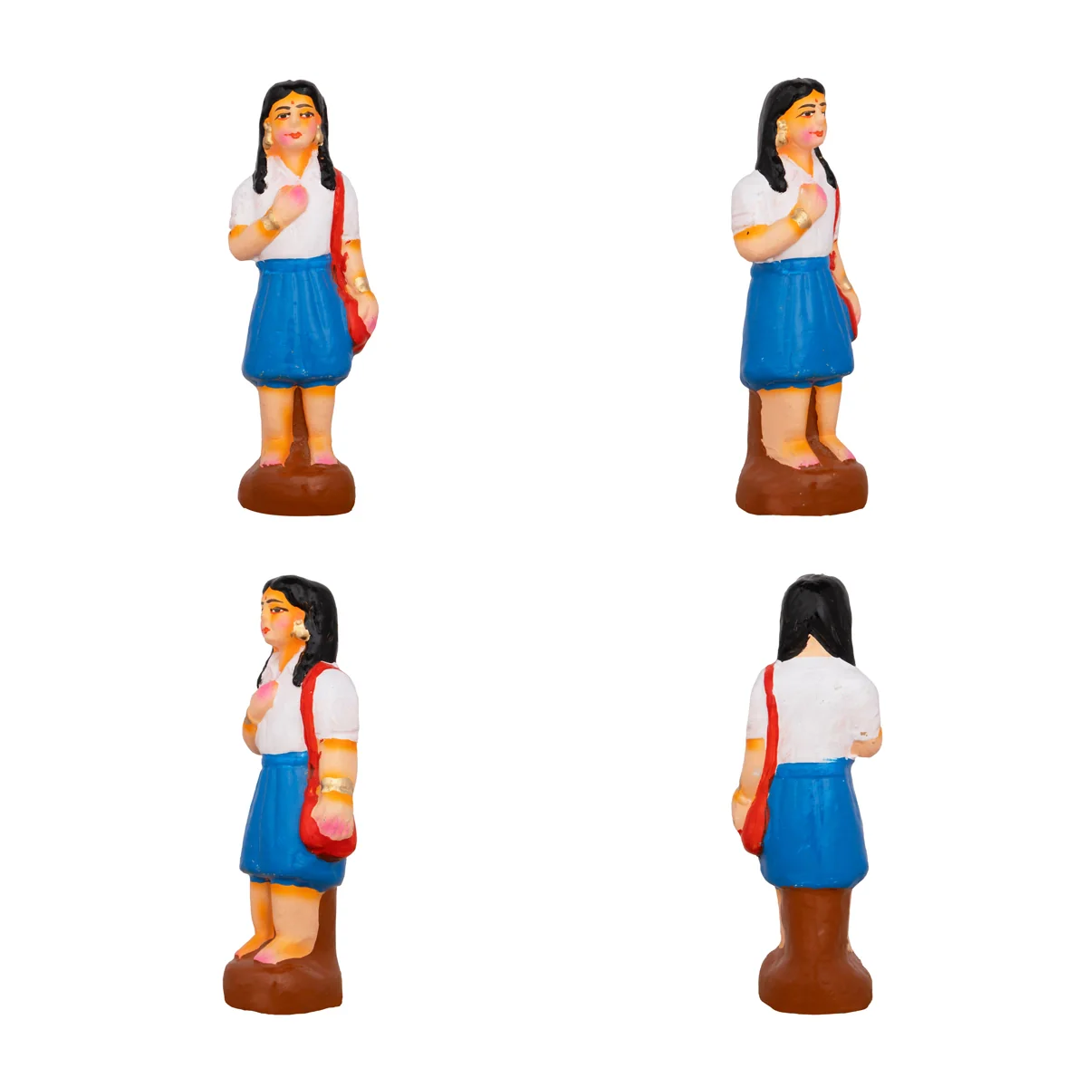 Hayagrivar Kalvi Varam Clay Golu Bommai Set - 11 x 4 Inches | Giri Golu Doll/ Navaratri Golu Bomma/Gombe/Bommai - Image 8