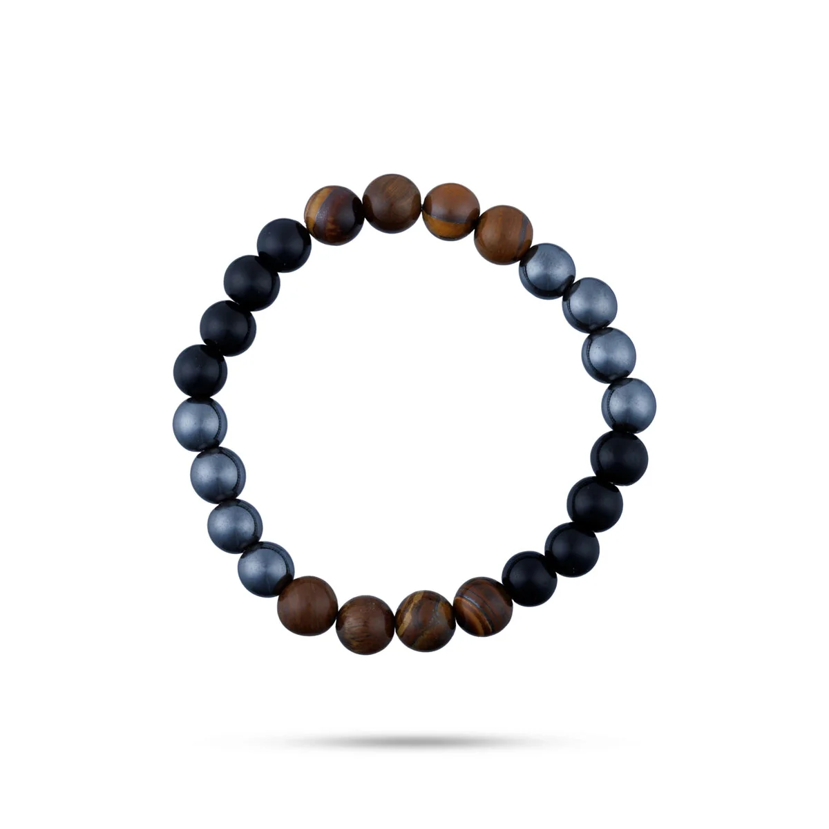 Hematite Bracelet - 2.5 Inches | Tiger Eye Bracelet/ Black Obsidian Bracelet/ Hand Band for Men & Women/ 30 Gms - Image 2