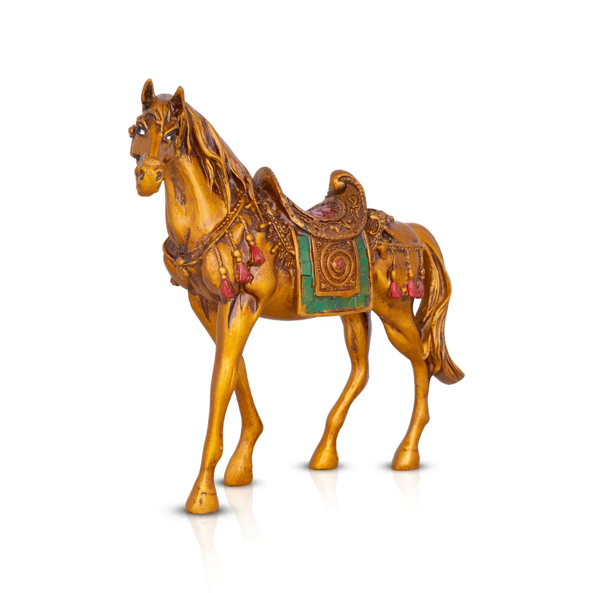 Horse Statue - 6.5 x 7 Inches | Horse Figurine/ Horse Sculpture/ Resin Statue for Pooja - Image 3