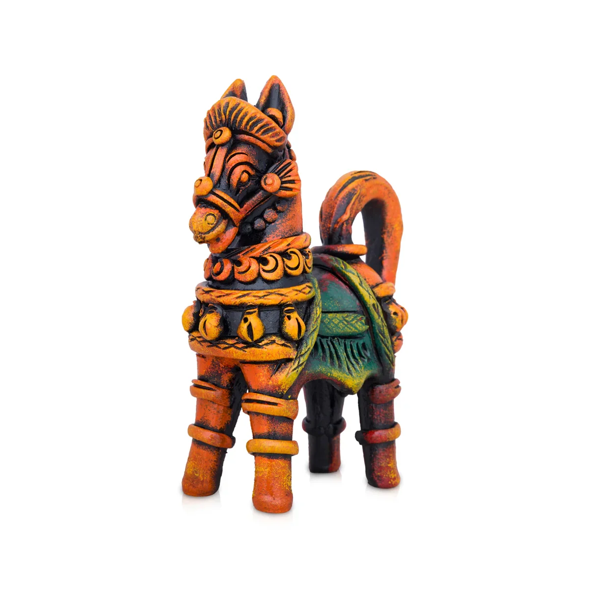 Horse Statue - 6 x 5 Inches | Terracotta Clay Horse Figurine/ Horse Sculpture for Home - Image 2