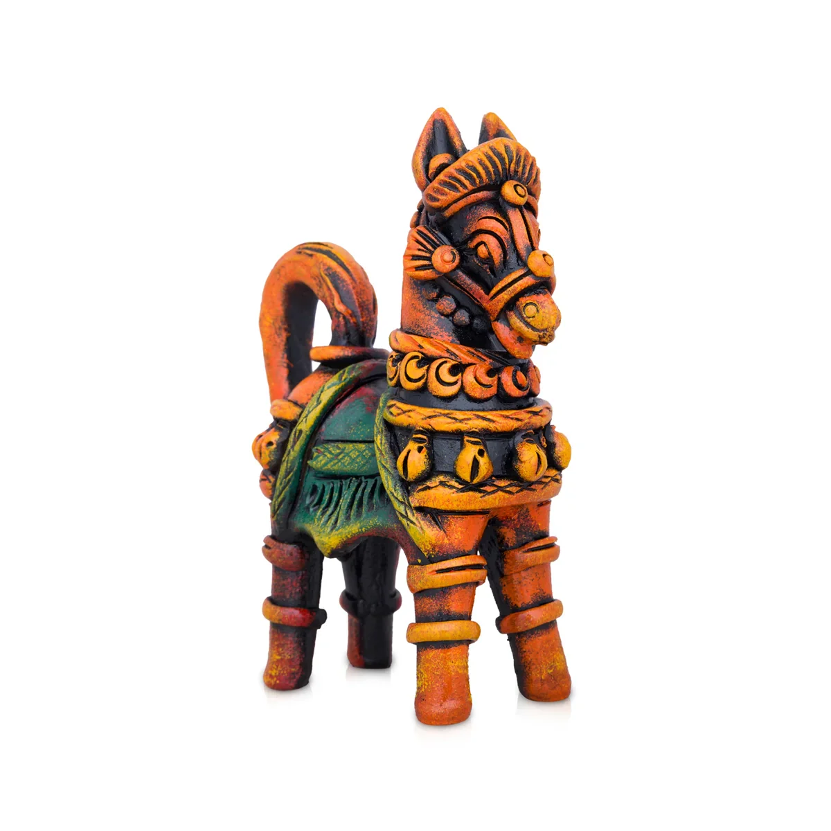 Horse Statue - 6 x 5 Inches | Terracotta Clay Horse Figurine/ Horse Sculpture for Home - Image 3