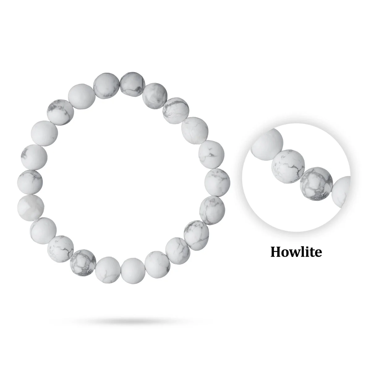 Howlite Bracelet - 2.5 Inches | Gemstone Bracelet/ Crystal Jewellery For Stress Relief And Emotional Healing - Image 4