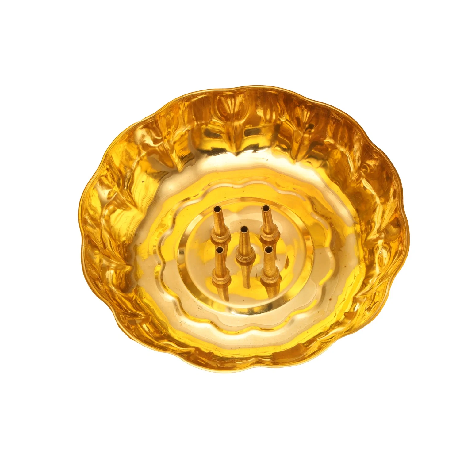 Incense Holder With Plate - 5 Inches | Brass Agarbatti Stand/ Incense Stand for Sticks - Image 3