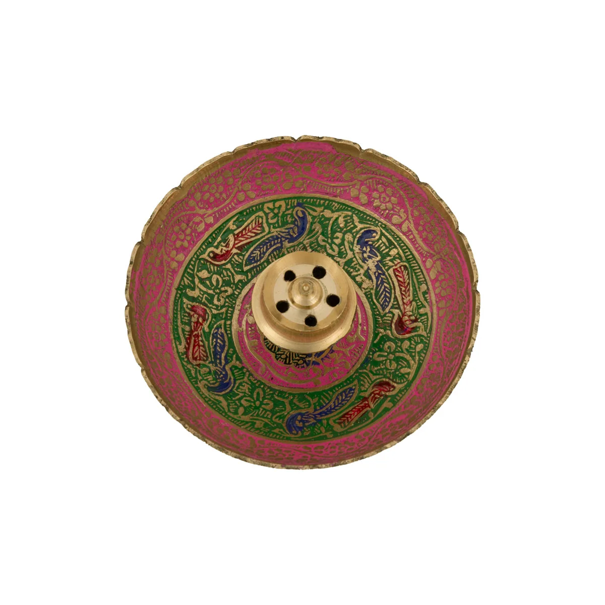 Incense Stick Holder With Bowl - 1.5 x 3.5 Inches | Brass Agarbatti Stand/ Incense Stand for Pooja - Image 3