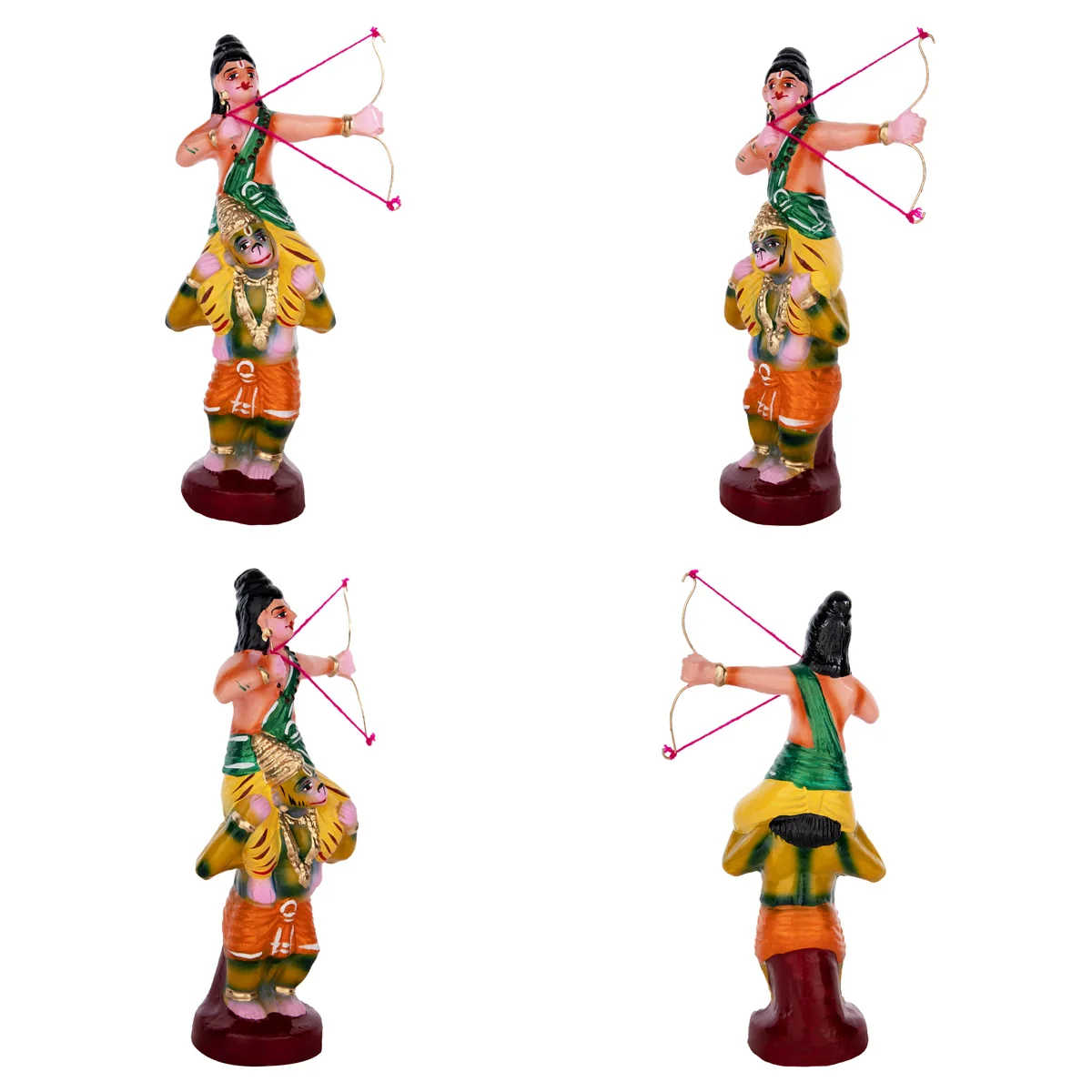 Indrajit Murti Vadham Clay Golu Bommai Pair- 11 X 6.5 Inches | Navaratri Golu Gombe/Giri Golu Doll/Navratri Decor - Image 3