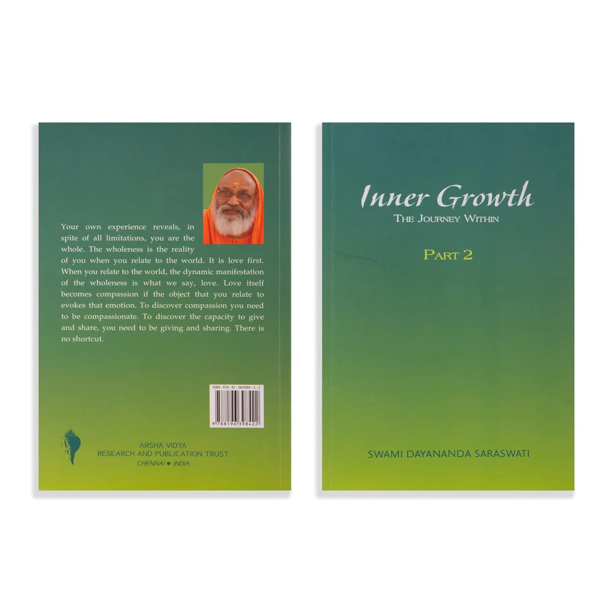 Inner Growth The Journey Within Part 1 And 2 - English | Hindu Spiritual Book/ Swami Dayananda Saraswati - Image 2