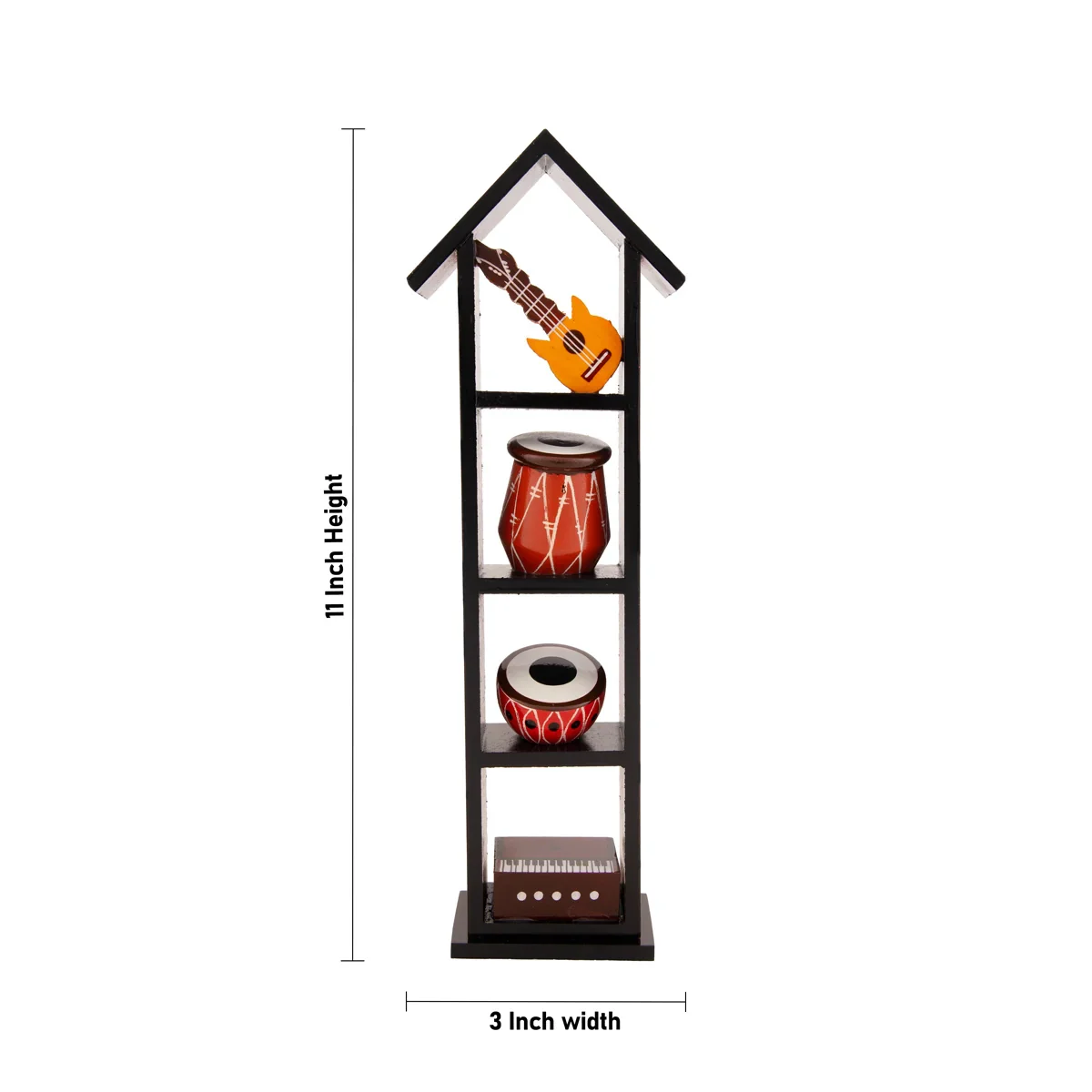 Instrument House - 11 x 3 Inches | Wooden Instrument House Decorative Showpiece for Home - Image 5