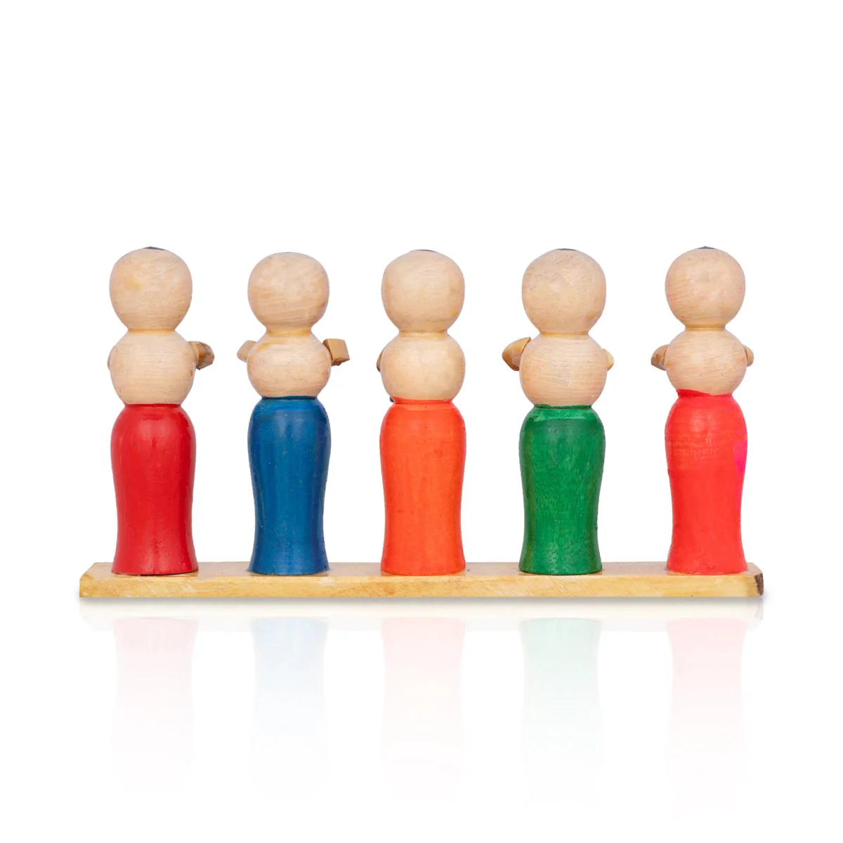 Iyer Musical Band Set- 4.25 X 7.5 Inches | Kondapalli Toy/ Kolu Bommai/ Wood Sculpture For Table Top & Festive - Image 5