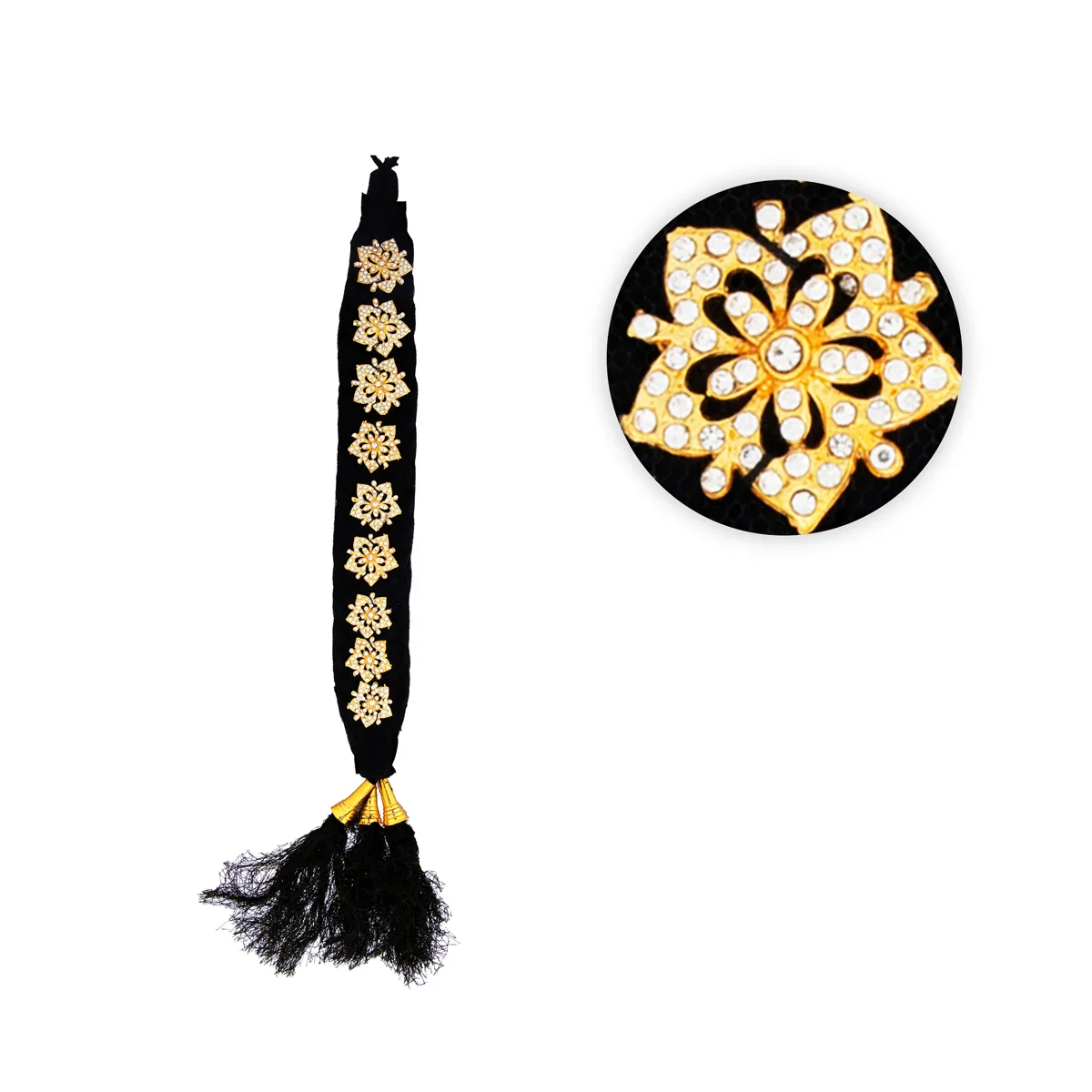 Jadai - 16 Inches | Readymade Jadai/ 9 Bits Stone Jadai/ Hair Extensions for Goddess - Image 2