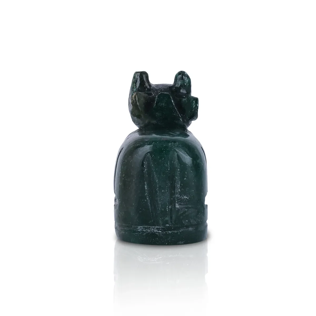 Jade Nandi Murti - 1.5 X 1.75 Inches | Green Jade Stone Idol/ Nandi Statue For Pooja - Image 5