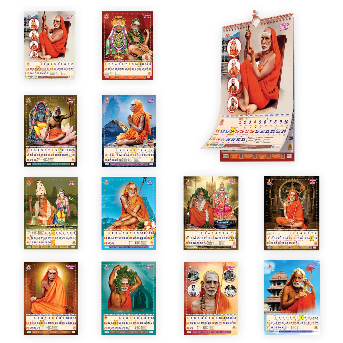 Jagadguru English Calendar Sheet | 2026 Monthly Calendar/ English Monthly Planner For Daily Date Reference - Image 3