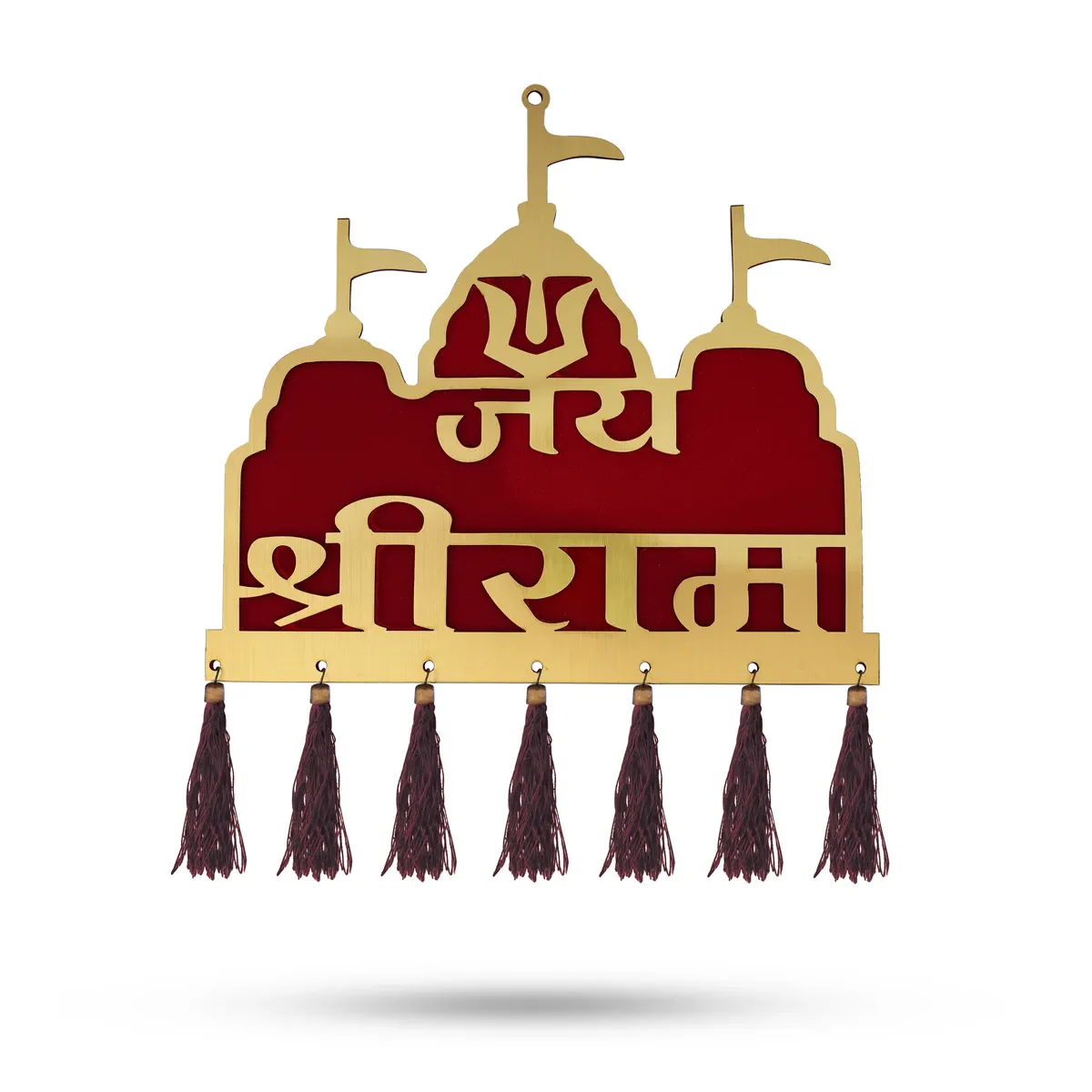 Jai Shriram Wall Hanging - 12 X 10 Inches | Decorative Wall Hanger/ Spiritual Hanging For Home & Entrance - Image 6
