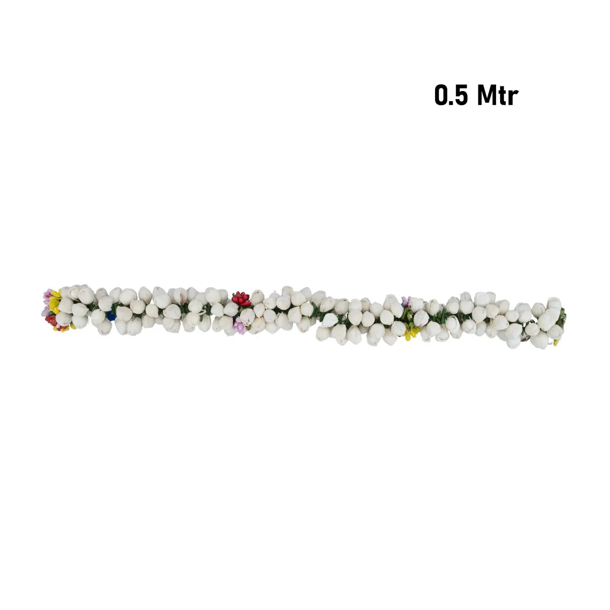 Jasmine Flower With Pollen - 0.5 Mtr | Artificial Hair Flower/ Gajra/ Floral Hair Accessory for Hair Decor - Image 3