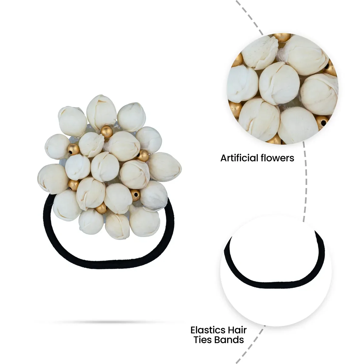Jasmine Hair Band | Artificial Hair Band/ Gajra Hair Accessory for Traditional Styling - Image 2