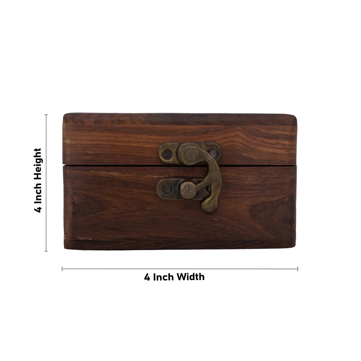 Jewel Box - 4 X 4 Inches | Wooden Box/ Elephant Inlaid Design Storage Box For Jewelry & Home - Image 3