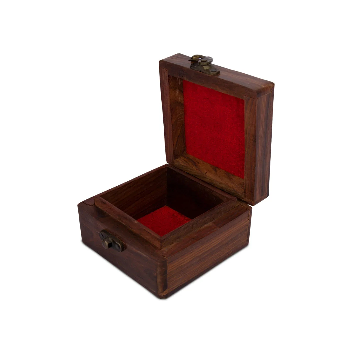 Jewel Box - 4 X 4 Inches | Wooden Box/ Elephant Inlaid Design Storage Box For Jewelry & Home - Image 4