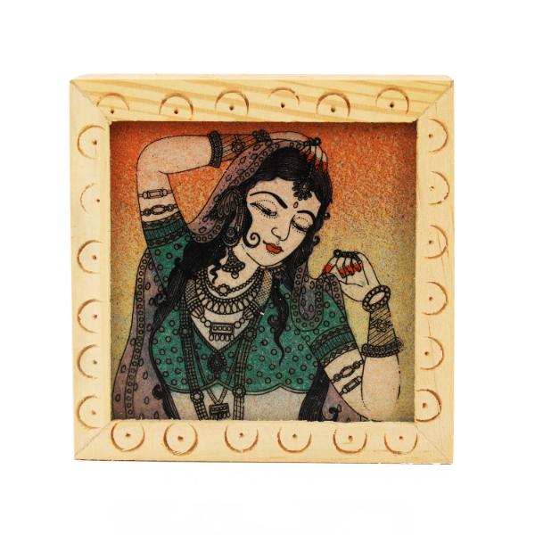 Jewellery Box - 3 x 3 Inches | Wooden Box/ Sheesam Wood Gem Stone Box for Women - Image 5