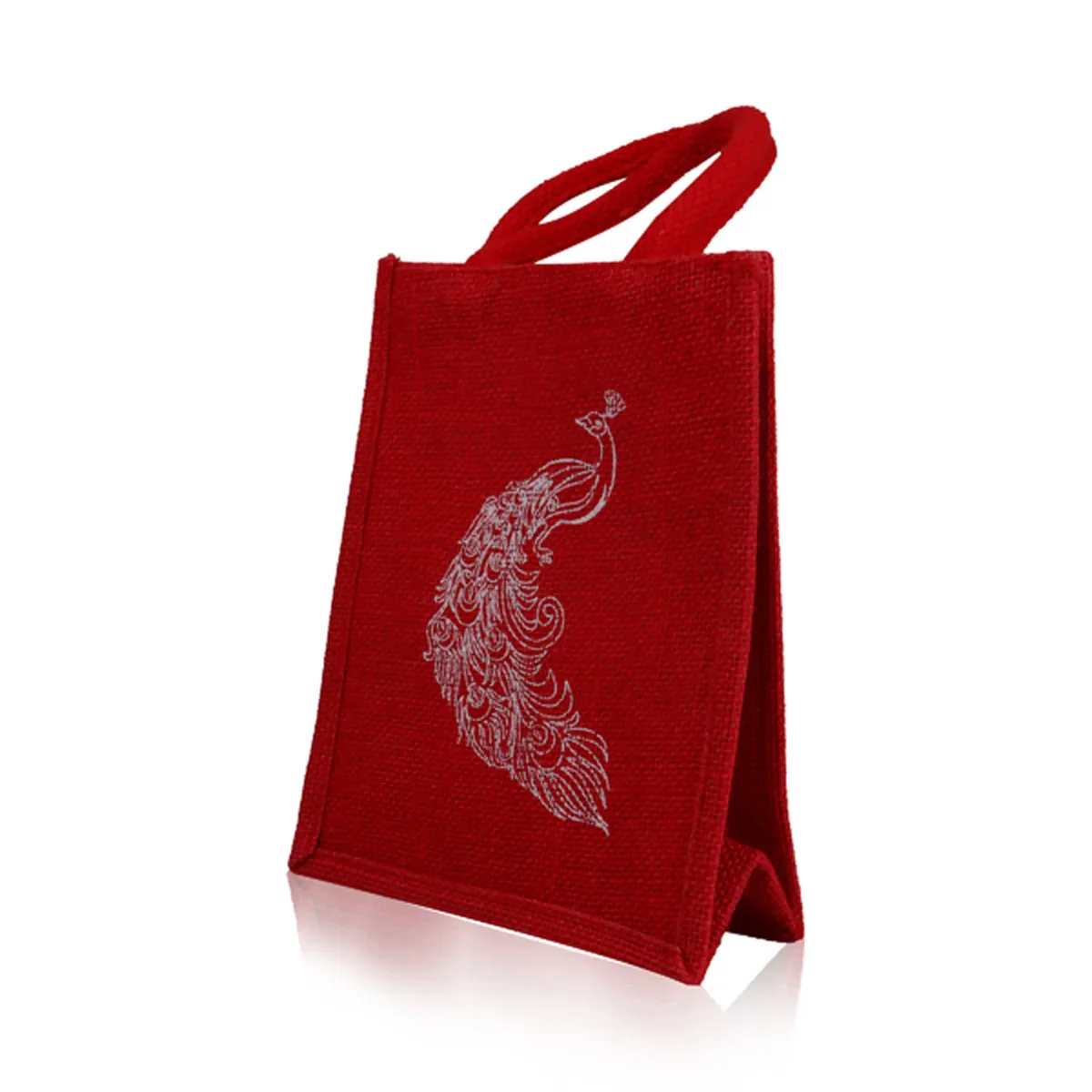 Jute Bag With Handle - 10 X 8 Inches | Jute Handbag/ Jute Tote Bag With Zip/ Gift Bag For Shopping - Image 2