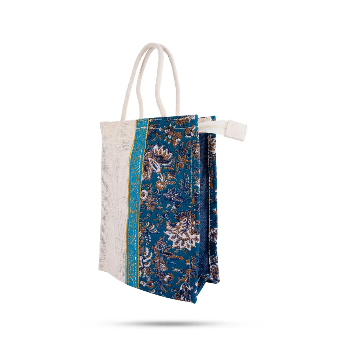 Jute Bag With Handle - 10 X 8 Inches | Jute Handbag/ Jute Tote Bag With Zip/ Gift Bag For Shopping - Image 8