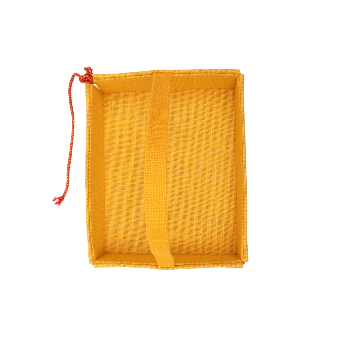 Jute Bag with Handle - 4 x 10.5 x 8.5 Inches | Basket Handbag/ Jute Handbag for Women - Image 3