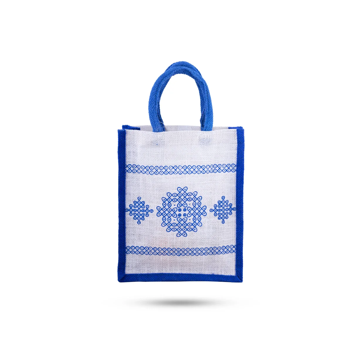 Jute Bag With Velcro - 11 x 9 Inches | Jute Shopping Bag/ Jute Tote Bag for Women/ 110 Gms/ Assorted Colour - Image 2