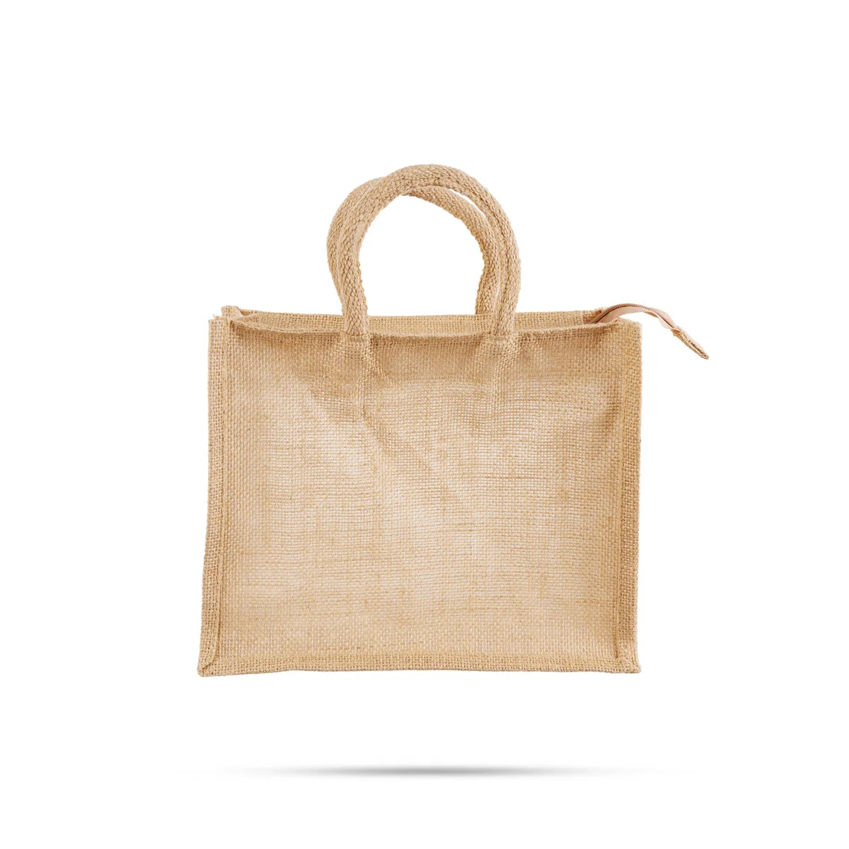 Jute Bag With Zip- 10 X 12 Inches | Jute Handbag/Transparent Cover Gift Bag/Jute Carry Bag For Storage & Shopping - Image 6