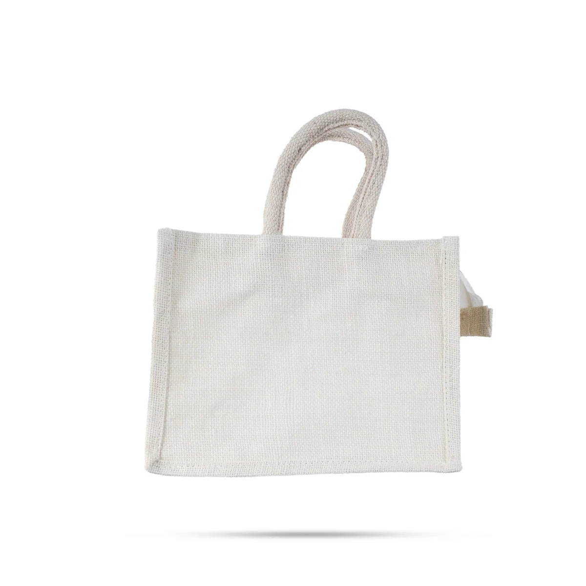 Jute Bag With Zip - 12 X 10 Inches | Lace Design Jute Carry Bag/ Transparent Cover Gift Bag For Return Gifts - Image 6