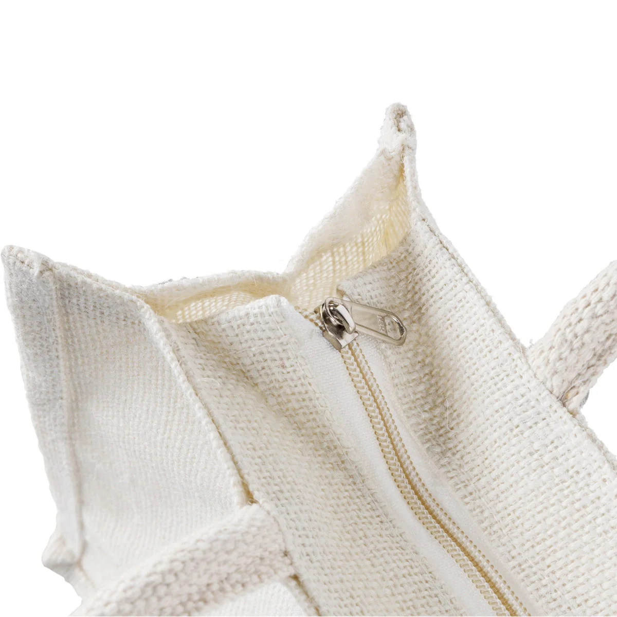 Jute Bag With Zip - 12 X 14 Inches | Lace Design Jute Carry Bag/ Transparent Cover Gift Bag For Return Gifts - Image 4
