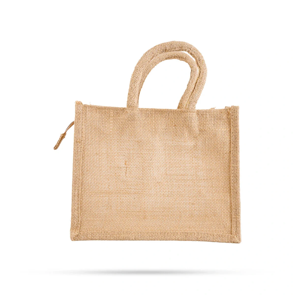 Jute Bag With Zip - 8 X 10 Inches | Transparent Cover Gift Bag/ Jute Handbag/ Jute Carry Bag For Return Gifts - Image 2