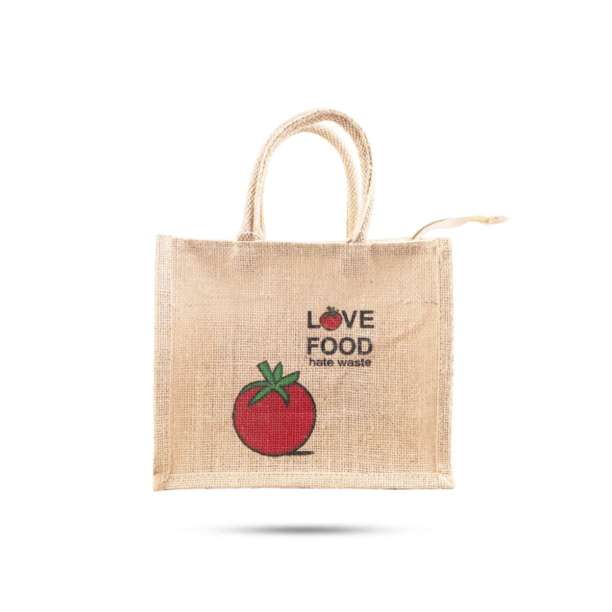 Jute Bag with Zip - 8 x 10 Inches | Handbag/ Tote Bag for Women/ Assorted Colour & Design - Image 2