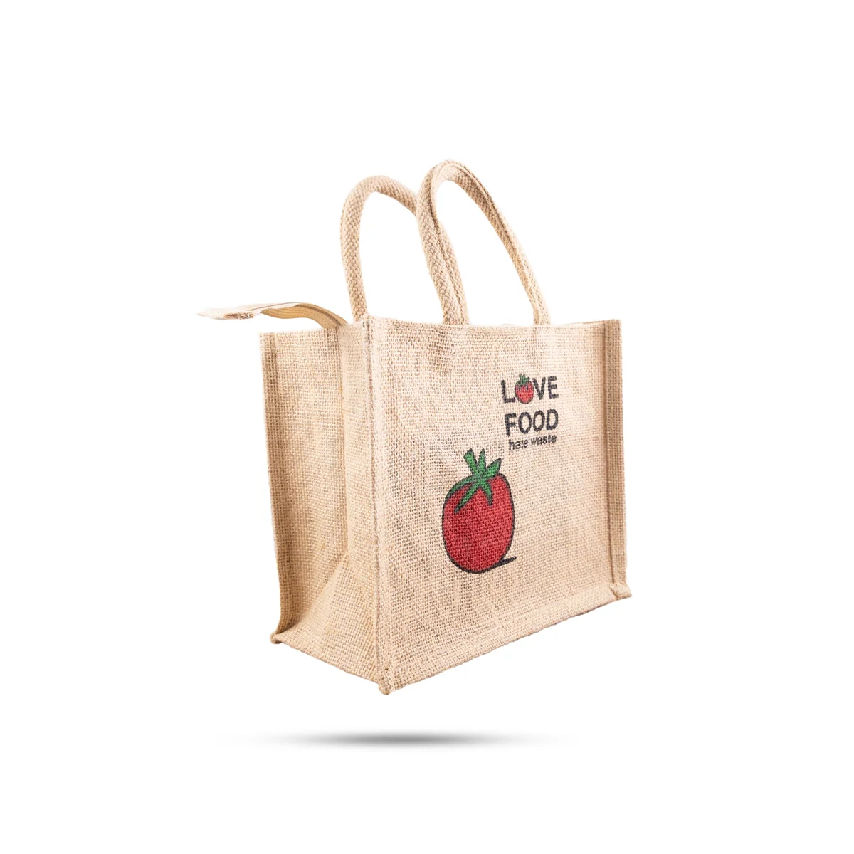Jute Bag with Zip - 8 x 10 Inches | Handbag/ Tote Bag for Women/ Assorted Colour & Design - Image 3