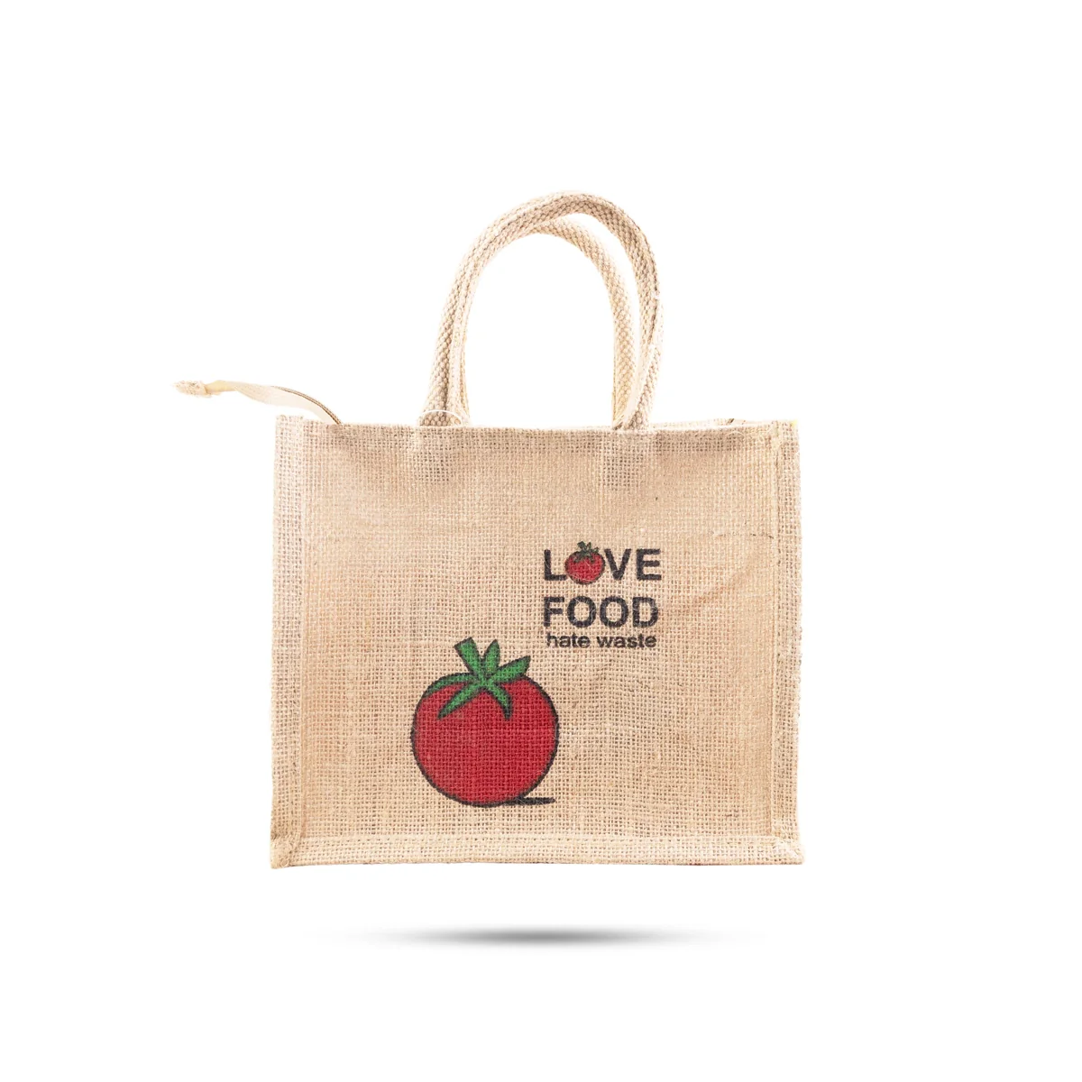 Jute Bag with Zip - 8 x 10 Inches | Handbag/ Tote Bag for Women/ Assorted Colour & Design - Image 4