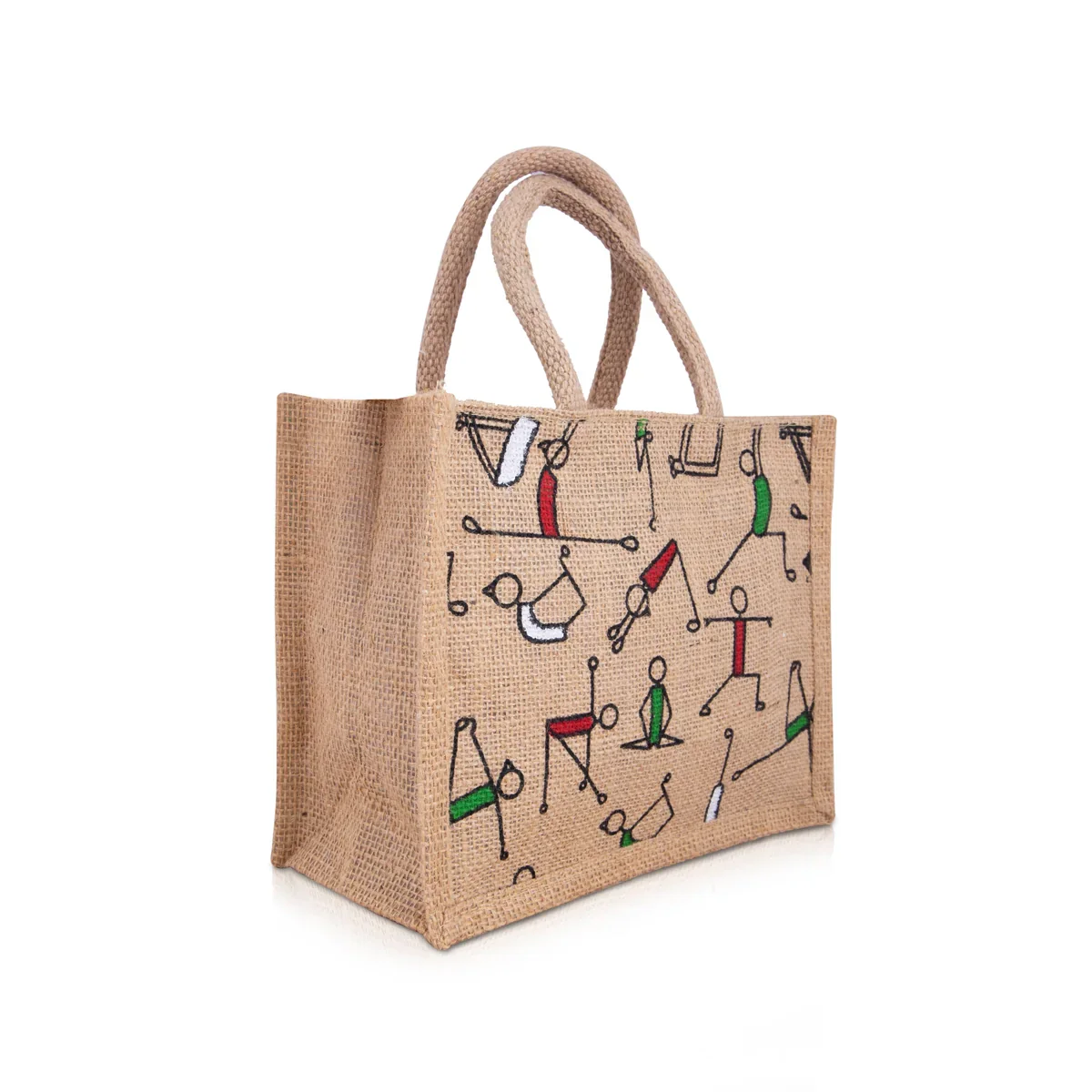Jute Handbag with Zip - 8 x 10 Inches | Jute Tote Bag/ Jute Carry Bag for Women - Image 6