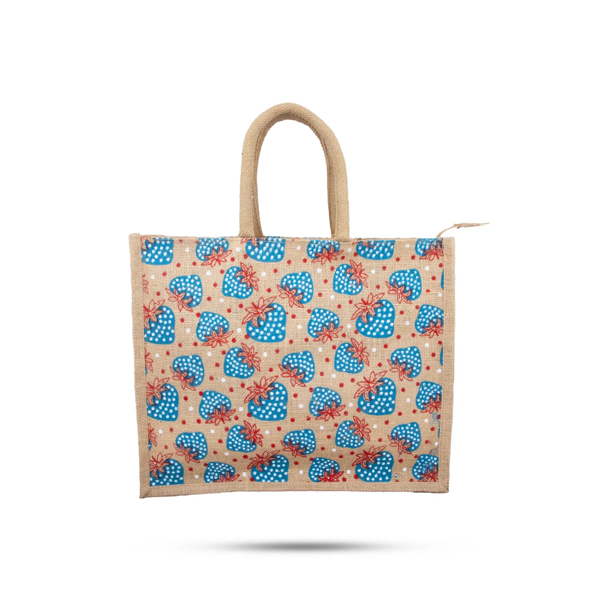 Jute Shopping Bag with Zip - 13 x 16 Inches | Jute Bag/ Handbag/ Tote Bag for Women/ Assorted Colour - Image 4