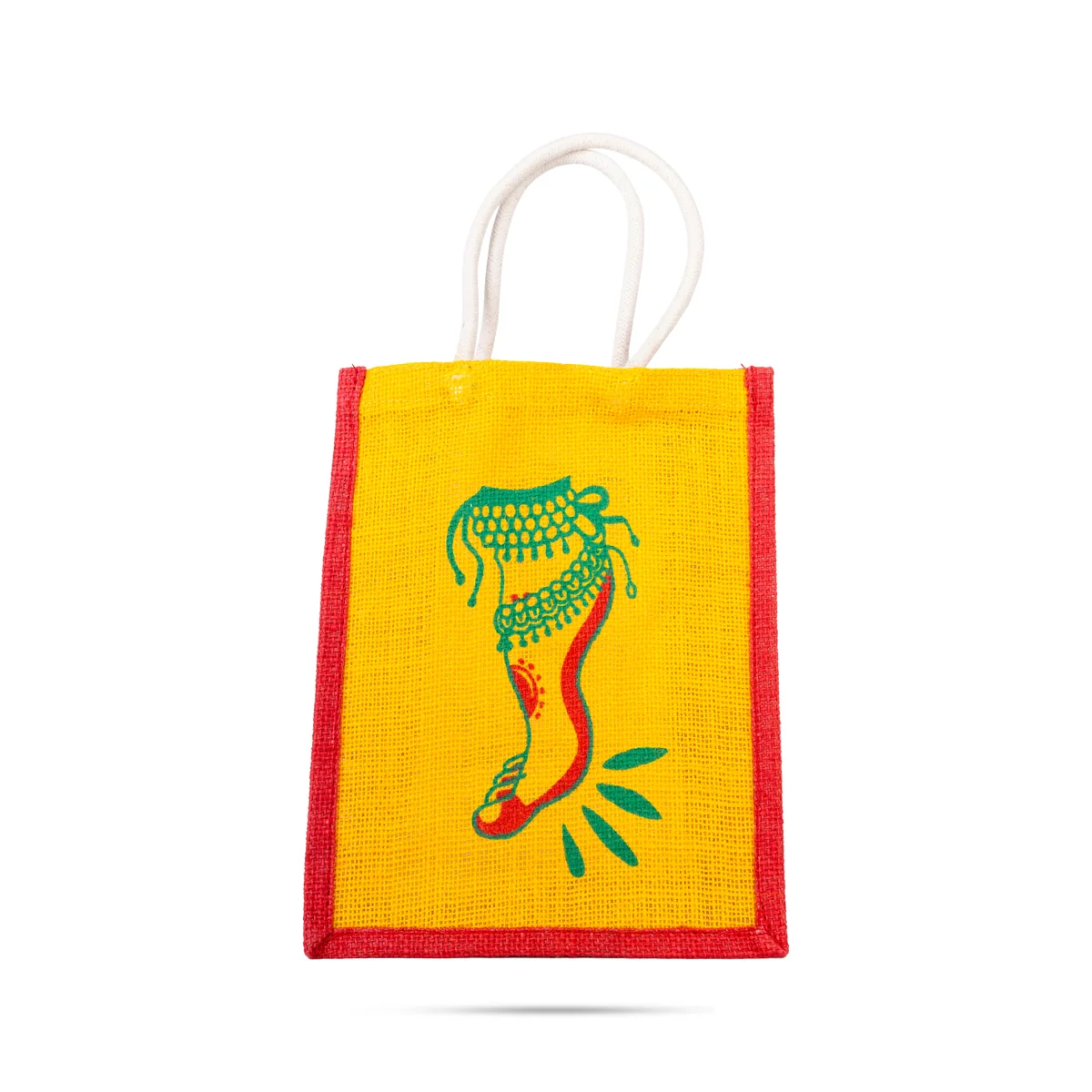 Jute Bag With Velcro - 10 x 8 Inches | Designing Tote Bag/ Jute Handbag/ Carry Bag For Shopping & Gifting - Image 3