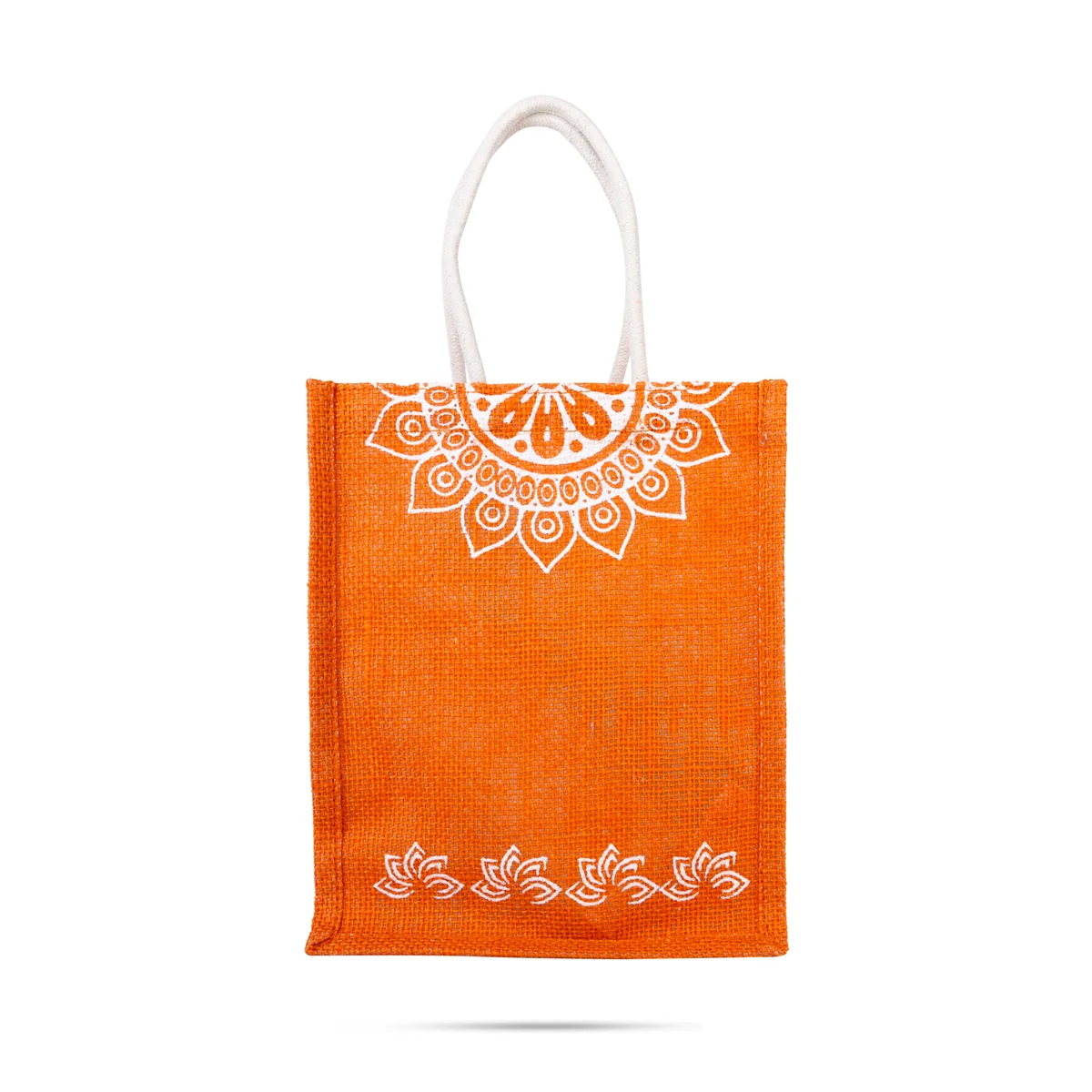 Jute Bag With Velcro - 10 x 8 Inches | Designing Tote Bag/ Jute Handbag/ Carry Bag For Shopping & Gifting - Image 7