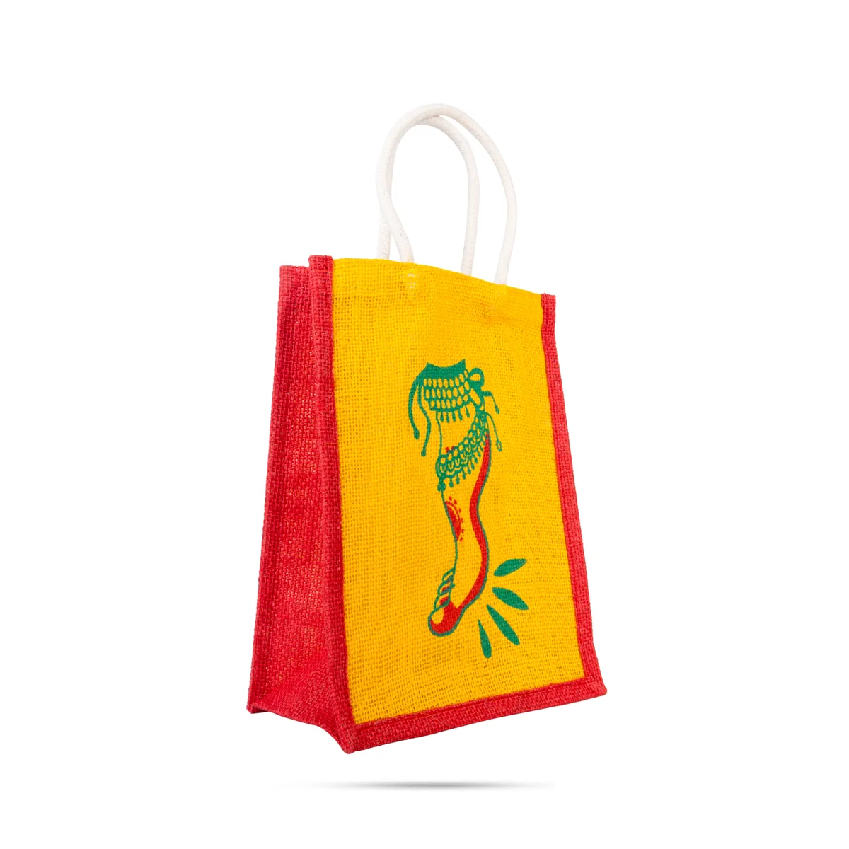 Jute Bag With Velcro - 10 x 8 Inches | Designing Tote Bag/ Jute Handbag/ Carry Bag For Shopping & Gifting - Image 8