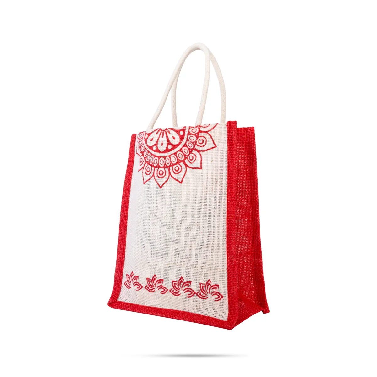 Jute Bag With Velcro - 10 x 8 Inches | Designing Tote Bag/ Jute Handbag/ Carry Bag For Shopping & Gifting - Image 9