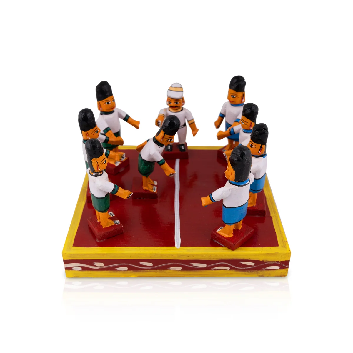 Kabadi Wooden Golu Bommai Set - 5 x 7 Inches | Giri Golu Doll/ Navaratri Golu Bomma/ Gombe/ Bommai - Image 4
