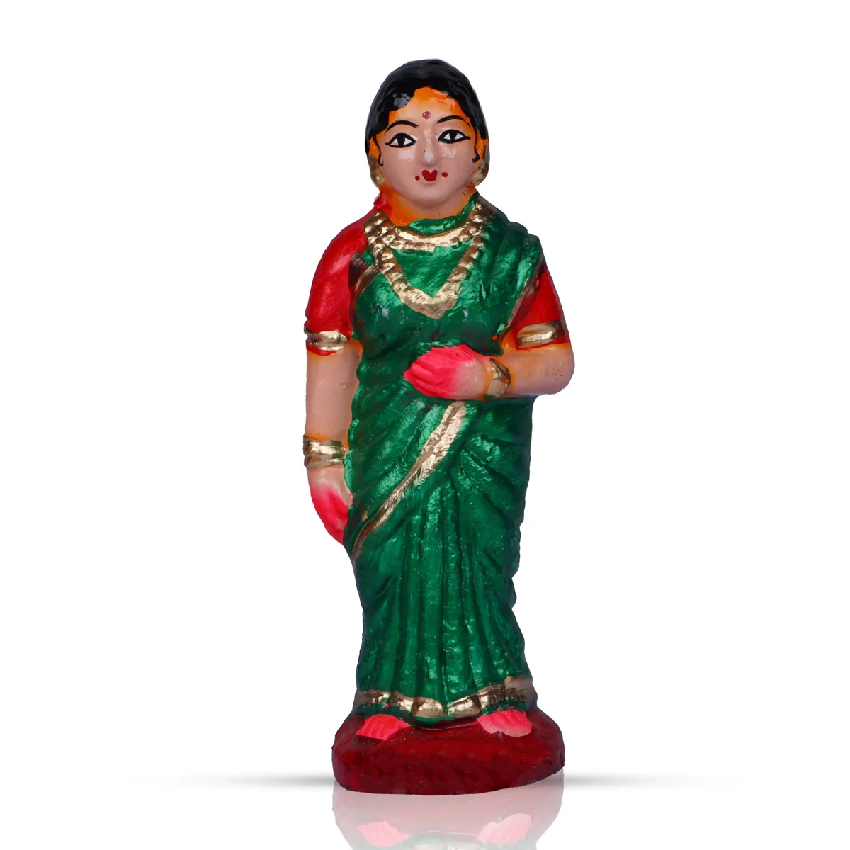 Kadhani Vizha Clay Golu Bommai Set - 6 x 2.5 Inches | Giri Golu Doll/ Navaratri Golu Bomma/Gombe/Bommai - Image 2