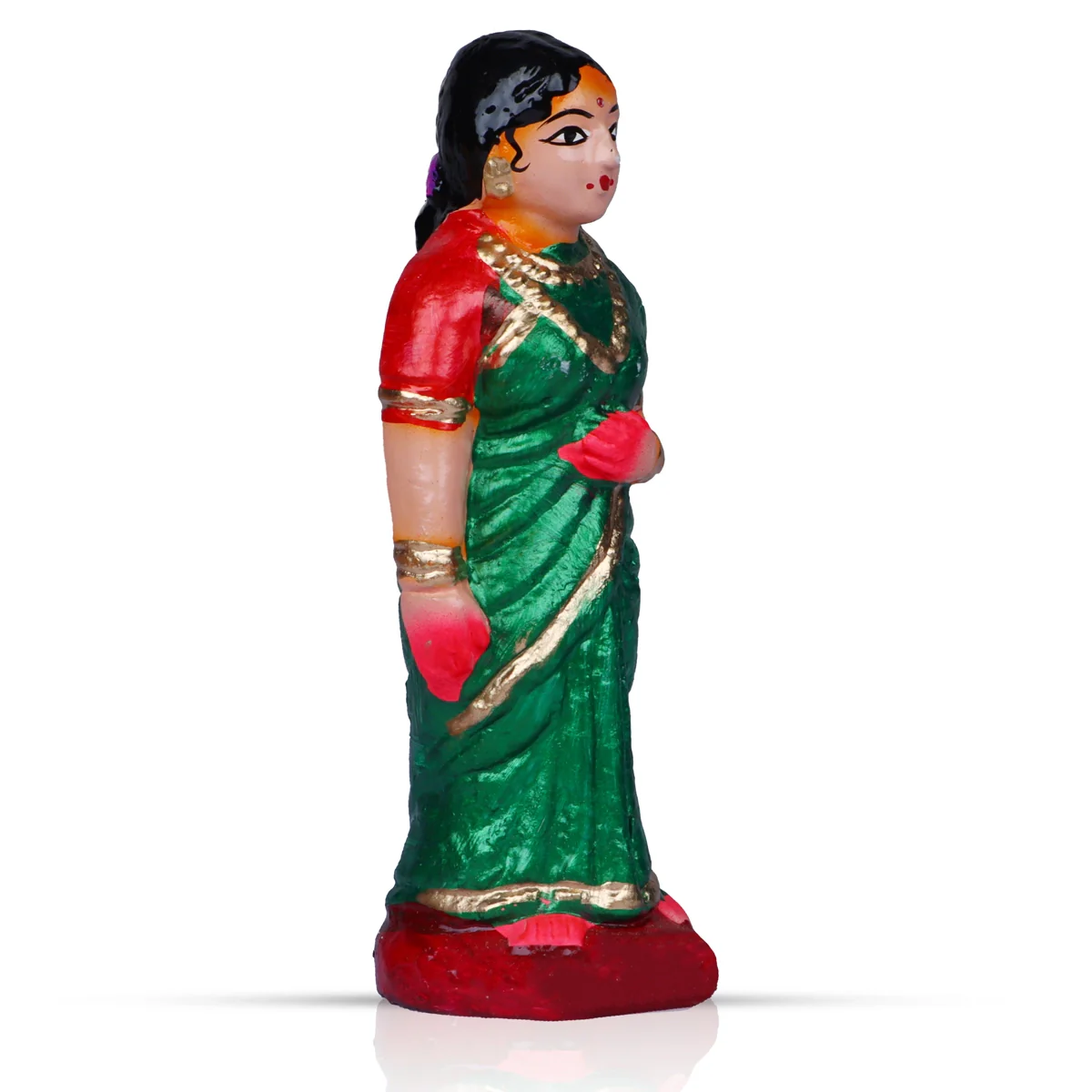 Kadhani Vizha Clay Golu Bommai Set - 6 x 2.5 Inches | Giri Golu Doll/ Navaratri Golu Bomma/Gombe/Bommai - Image 3