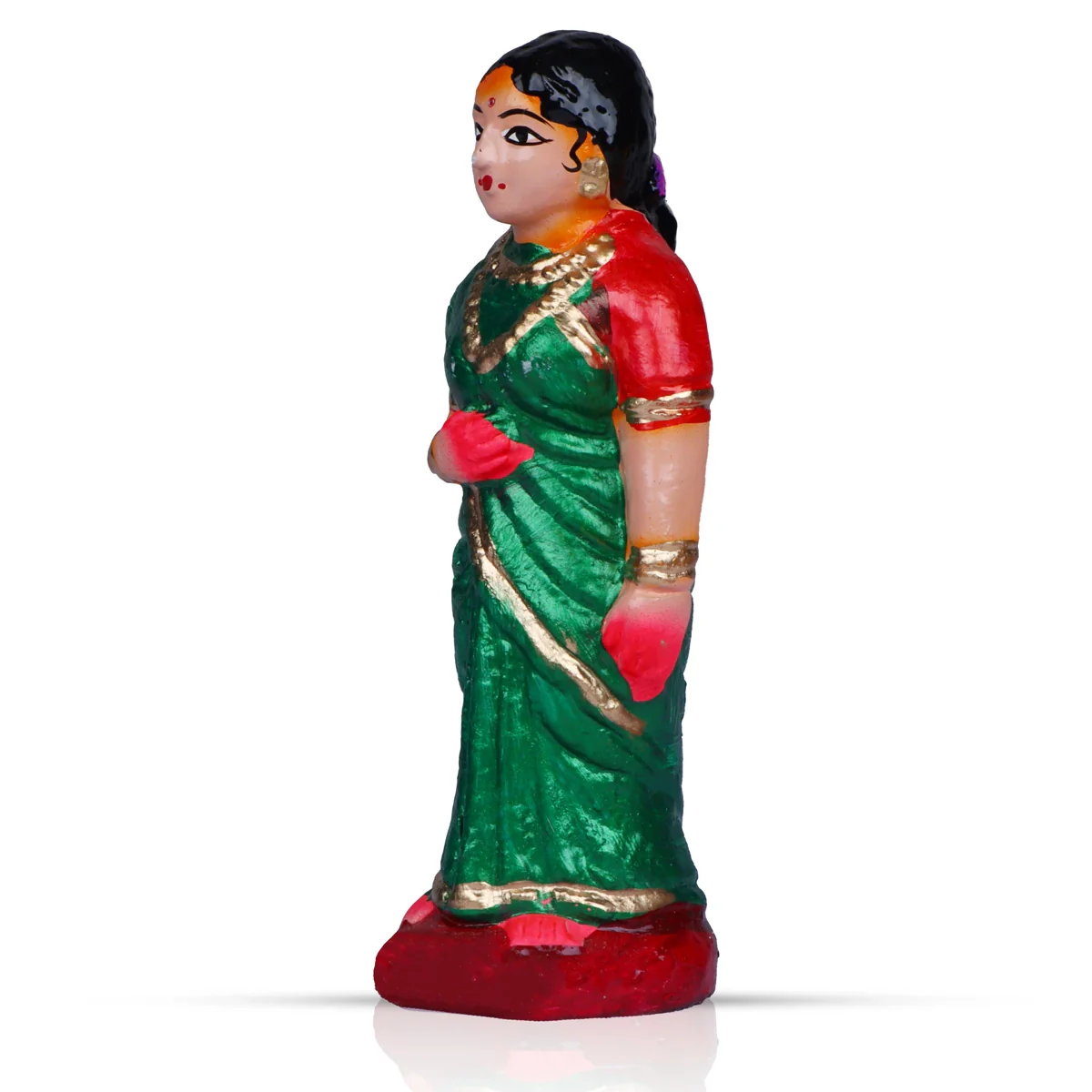 Kadhani Vizha Clay Golu Bommai Set - 6 x 2.5 Inches | Giri Golu Doll/ Navaratri Golu Bomma/Gombe/Bommai - Image 4